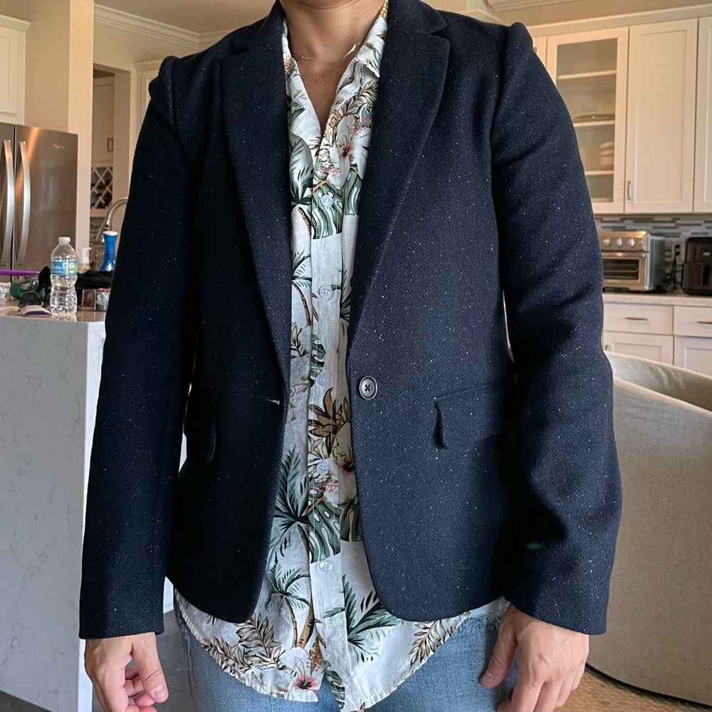 Abercrombie & Fitch Wool-Blend Blazer Coat